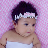 Maxbell Baby Flower Leaf Headband Girls Infant Hairband Hair Accessories Gold Silver