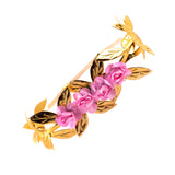 Maxbell Baby Flower Leaf Headband Girls Infant Hairband Hair Accessories Gold Silver