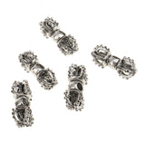 Maxbell 40 Pieces Tibetan Silver Spacer Beads and Mixed Style Heart Pendant Charms