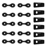 Maxbell 10 Pieces Kayak Tie Down Deck Pad Eye Loops & 6 Pieces Canoe Boats Bungee J Lashing Hooks