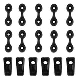 Maxbell 10 Pieces Kayak Tie Down Deck Pad Eye Loops & 6 Pieces Canoe Boats Bungee J Lashing Hooks