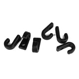 Maxbell 10 Pieces Kayak Tie Down Deck Pad Eye Loops & 6 Pieces Canoe Boats Bungee J Lashing Hooks