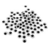 Maxbell 500 Pieces Wiggly Wobbly Joggle Eyes Round Moving Eyes Self-adhesive for Scrapbooking Dolls Crafts DIY 6-13mm