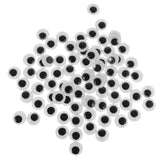 Maxbell 500 Pieces Wiggly Wobbly Joggle Eyes Round Moving Eyes Self-adhesive for Scrapbooking Dolls Crafts DIY 6-13mm