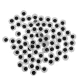 Maxbell 500 Pieces Wiggly Wobbly Joggle Eyes Round Moving Eyes Self-adhesive for Scrapbooking Dolls Crafts DIY 6-13mm