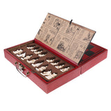 Maxbell Portable Wooden Chessboard Chess Board Game Collectibles Craft Gift for Friends Elder 10.05 x 12.99 x 1.81inch