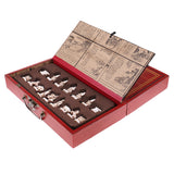 Maxbell Exquisite Wooden Chinese Chess XiangQi Portable Chessboard Set Handicraft Collection Gift 12.99 x 13.97inch