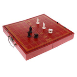 Maxbell Exquisite Wooden Chinese Chess XiangQi Portable Chessboard Set Handicraft Collection Gift 12.99 x 13.97inch