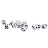 Maxbell 100 Pack D6 Six Sided Dice for D&D RPG MTG Accessories Black+White