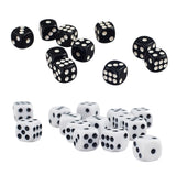 Maxbell 100 Pack D6 Six Sided Dice for D&D RPG MTG Accessories Black+White