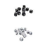 Maxbell 100 Pack D6 Six Sided Dice for D&D RPG MTG Accessories Black+White