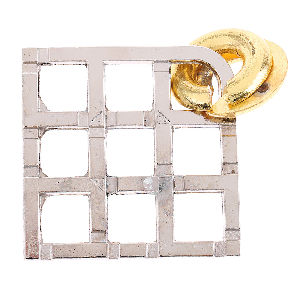 Maxbell Grid Lock Puzzle Classic Metal Brain Teaser IQ Test Toy for Adults Children