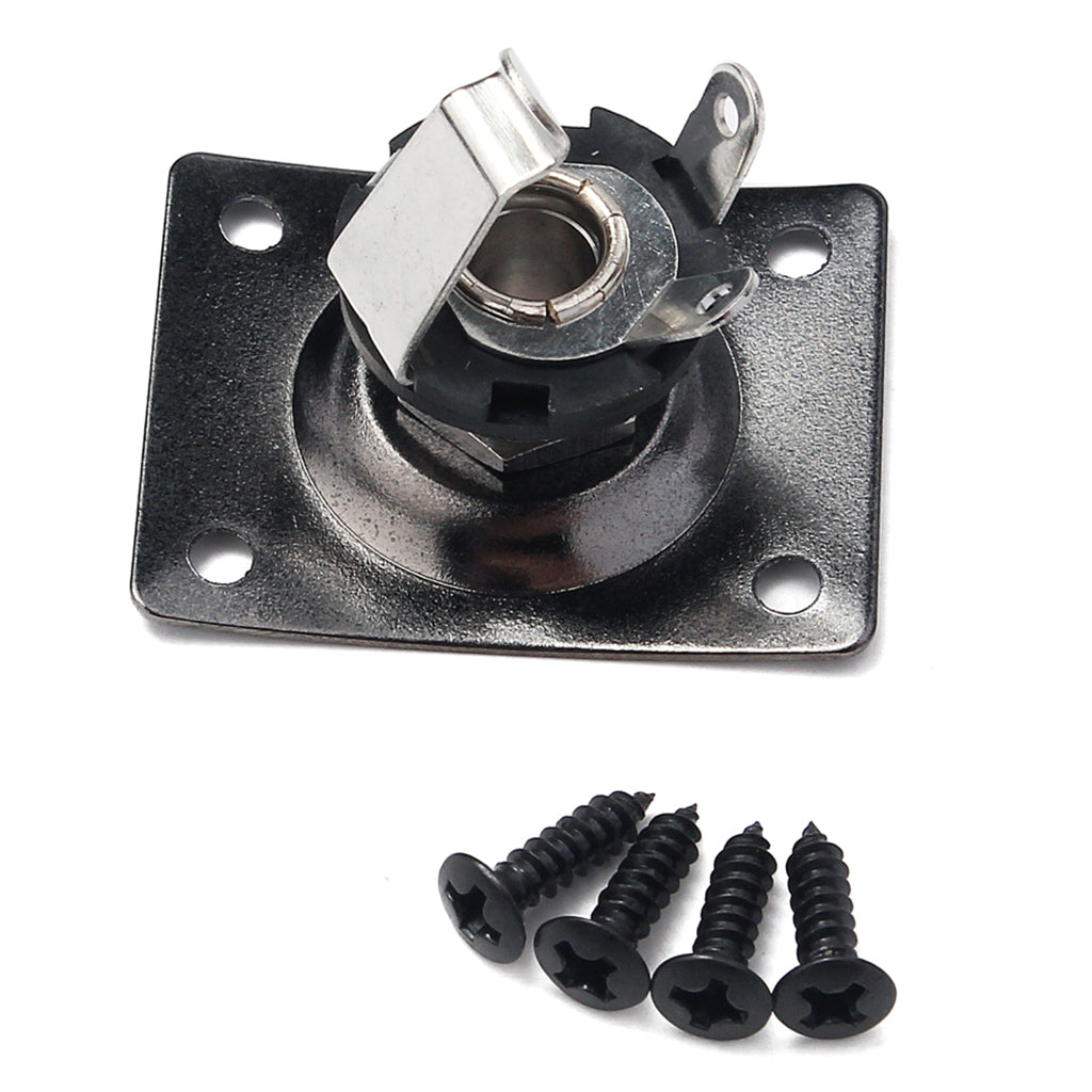 Maxbell 6.35mm 1/4'' Jack Plate Socket & Electric Guitar Neck Plate for Strat Tele