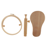 Maxbell 2 Pieces/Set Diameter 22cm 24cm Beech Wood Wooden Embroidery Hoop Wood Frame Cross Stitch Rack Stand Adjustable 31-42cm and 35-46cm