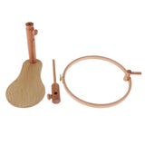 Maxbell 2 Pieces/Set Diameter 22cm 24cm Beech Wood Wooden Embroidery Hoop Wood Frame Cross Stitch Rack Stand Adjustable 31-42cm and 35-46cm