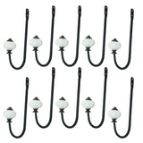 Maxbell 10 Pieces ECeramic Head Metal Coat Hook Single Towel Robe Clothes Hook for Bath Kitchen Garage Heavy Duty European Style Wall Mounted Storage Hanger Hooks