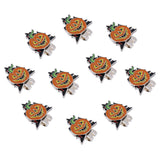 Maxbell 10 Pieces/Pack Halloween Pumpkin Magnetic Hat Clip Golf Ball Markers Golfer Gifts