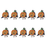 Maxbell 10 Pieces/Pack Halloween Pumpkin Magnetic Hat Clip Golf Ball Markers Golfer Gifts