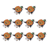 Maxbell 10 Pieces/Pack Halloween Pumpkin Magnetic Hat Clip Golf Ball Markers Golfer Gifts