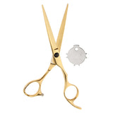 Maxbell 2 Pieces 6.5'' Professional Salon Hair Cutting Thinning Scissors Shears Hairdressing Set Stainless Steel Gold