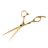 Maxbell 2 Pieces 6.5'' Professional Salon Hair Cutting Thinning Scissors Shears Hairdressing Set Stainless Steel Gold