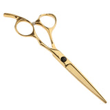 Maxbell 2 Pieces 6.5'' Professional Salon Hair Cutting Thinning Scissors Shears Hairdressing Set Stainless Steel Gold