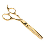 Maxbell 2 Pieces 6.5'' Professional Salon Hair Cutting Thinning Scissors Shears Hairdressing Set Stainless Steel Gold