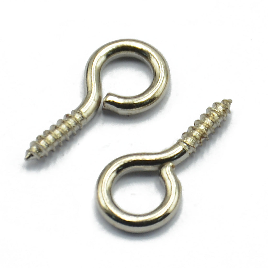 Maxbell 100 Pcs Mix Gold Silver Tone Screw Eyes Pin Findings for Clay Jewelry Bead