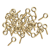 Maxbell 100 Pcs Mix Gold Silver Tone Screw Eyes Pin Findings for Clay Jewelry Bead