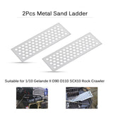 Maxbell Metal Sand Ladders Sand Tracks Recovery Ramps for RC 1/10 Car Truck Crawler Parts Silver