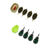 Maxbell 2 Sets Carp Fishing Feeder Set Lead Sinker Fishing Bait Cage & Quick Release Method Mould