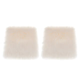 Maxbell 2-Piece Artificial Fluffy Area Rugs Floor Carpet Cushion Home White