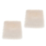 Maxbell 2-Piece Artificial Fluffy Area Rugs Floor Carpet Cushion Home White