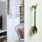 Maxbell Antique Bronze Creative Spoon Design Kitchen Cabinet Closet Drawer Pull Handle 76mm