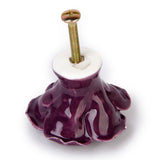 Maxbell Set Of Rose Flower Drawer Pull Knob Kitchen Cupboard Cabinet Door Handles With Mounting Screw Decor Dark Purple