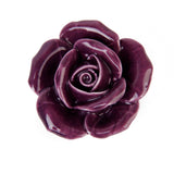 Maxbell Set Of Rose Flower Drawer Pull Knob Kitchen Cupboard Cabinet Door Handles With Mounting Screw Decor Dark Purple