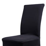 Maxbell 4 Pieces Soft Polyester Spandex Dining Stool Chair Cover Slipcovers Black