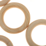 Maxbell 20 pieces lot 5.5cm Wood Ring Blank Loop Material DIY Painting Accessories