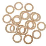 Maxbell 20 pieces lot 5.5cm Wood Ring Blank Loop Material DIY Painting Accessories