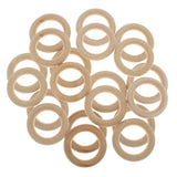 Maxbell 20 pieces lot 5.5cm Wood Ring Blank Loop Material DIY Painting Accessories