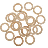 Maxbell 20 pieces lot 5.5cm Wood Ring Blank Loop Material DIY Painting Accessories