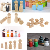 Maxbell Novelty Wooden Acorns DIY Unfinished Wood Craft Wedding Party Pack of 20pcs