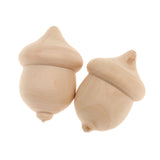 Maxbell Novelty Wooden Acorns DIY Unfinished Wood Craft Wedding Party Pack of 20pcs