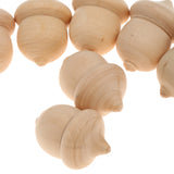 Maxbell Novelty Wooden Acorns DIY Unfinished Wood Craft Wedding Party Pack of 20pcs