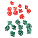 Maxbell 20pcs 10 Sided Dice D10 Polyhedral Dice for Dungeons and Dragons Red Green