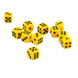 Maxbell 100 Pieces Opaque D6 Dice 12mm Six Sided Dice for D&D RPG MTG Accessories Yellow&Black