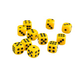 Maxbell 100 Pieces Opaque D6 Dice 12mm Six Sided Dice for D&D RPG MTG Accessories Yellow&Black