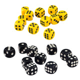 Maxbell 100 Pieces Opaque D6 Dice 12mm Six Sided Dice for D&D RPG MTG Accessories Yellow&Black