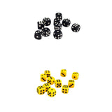 Maxbell 100 Pieces Opaque D6 Dice 12mm Six Sided Dice for D&D RPG MTG Accessories Yellow&Black