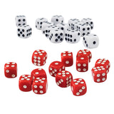 Maxbell 100 Pack Opaque D6 Dice 12mm Six Sided Dice for D&D RPG MTG Accessories White&Red